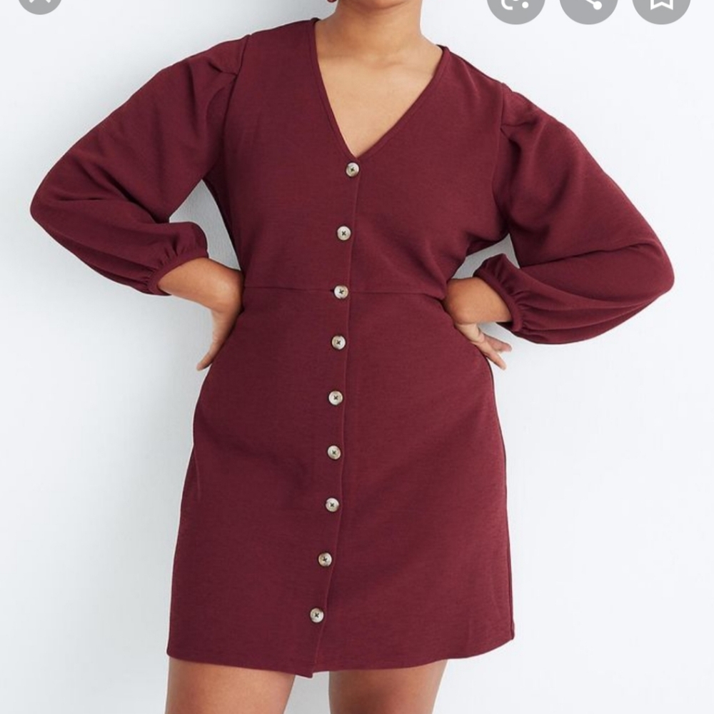 Madewell Burgundy Mini Dress